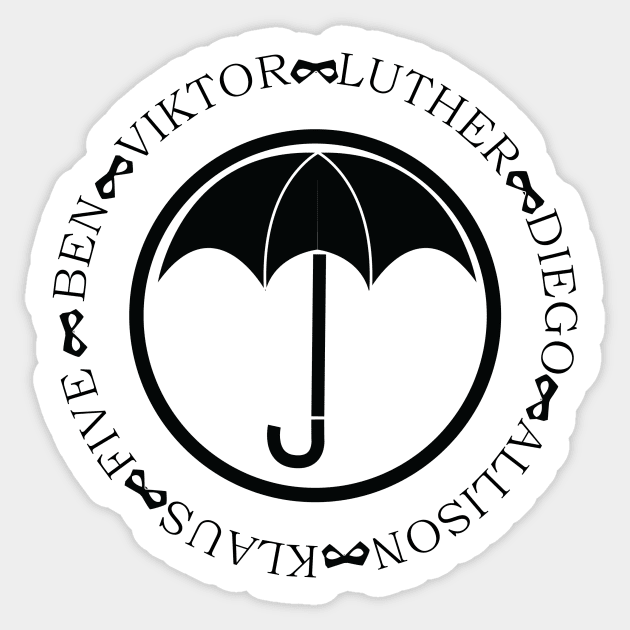 Umbrella Members Names Sticker by HeardUWereDead